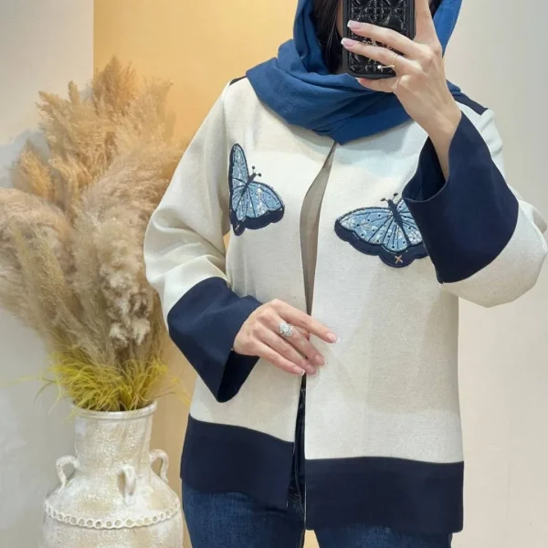 مانتو زنانه طرح پروانه | کد محصول: pa007