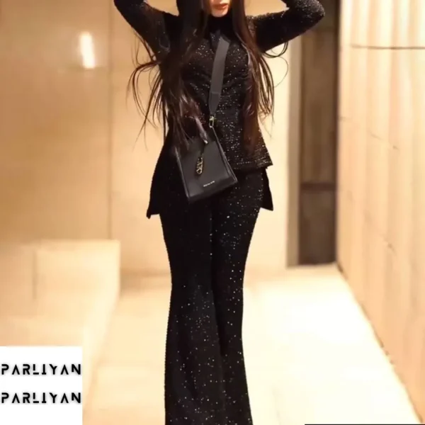 ست بلوز کلاهدار و شلوار دمپا | کد محصول: 5055