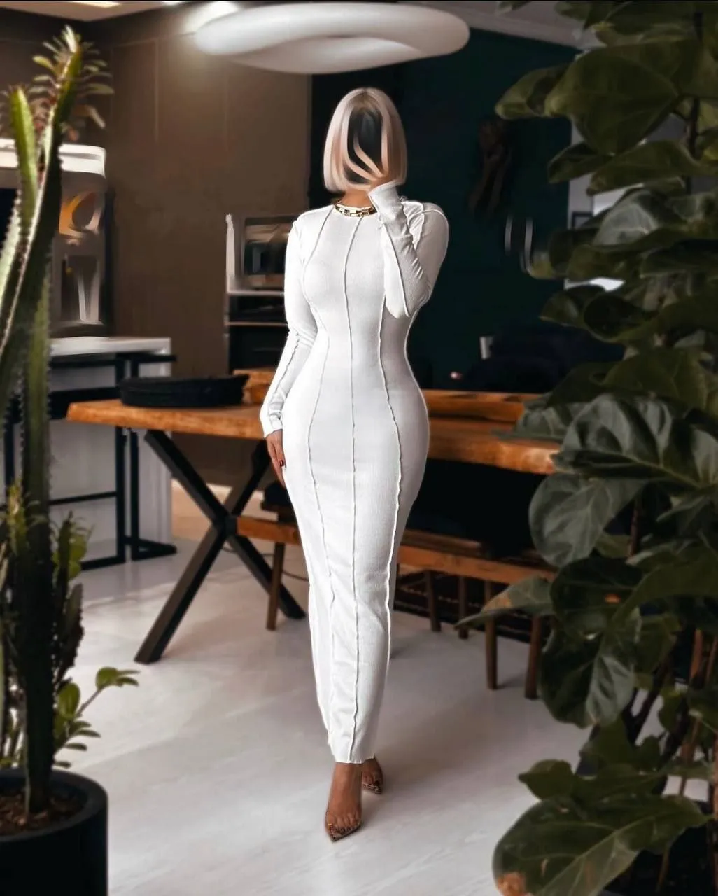 پیراهن زنانه بلند با جنس فانریپ پنبه کبریتی pa-006 - Image 3