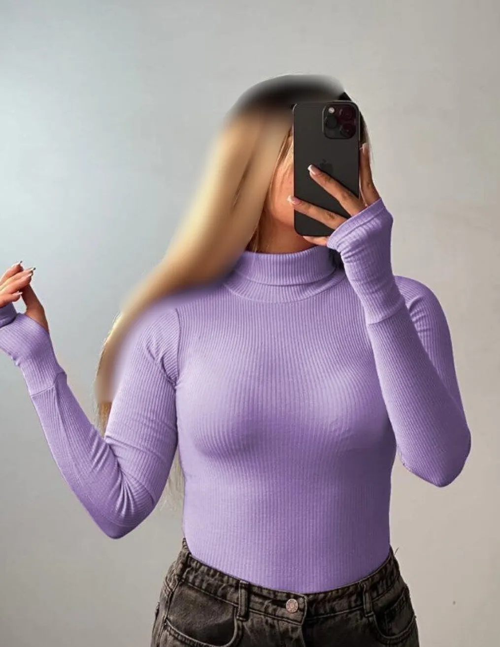 بادی یقه اسکی زنانه