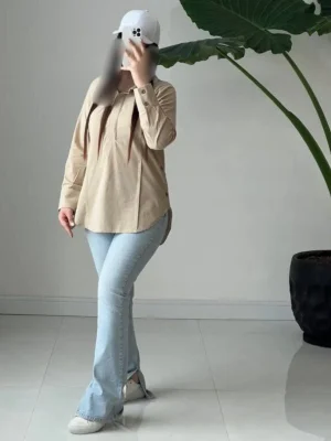  شومیز بقل دکمه زنانه