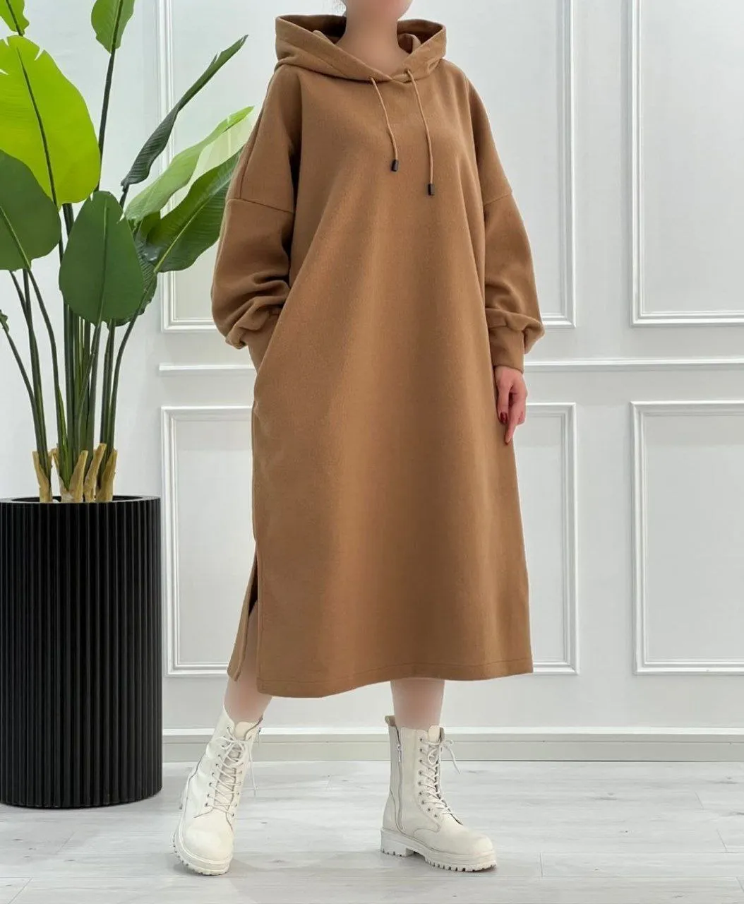 هودی کلاه دار بلند زنانه