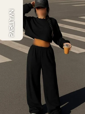 ست کراپ و شلوار فشن زنانه