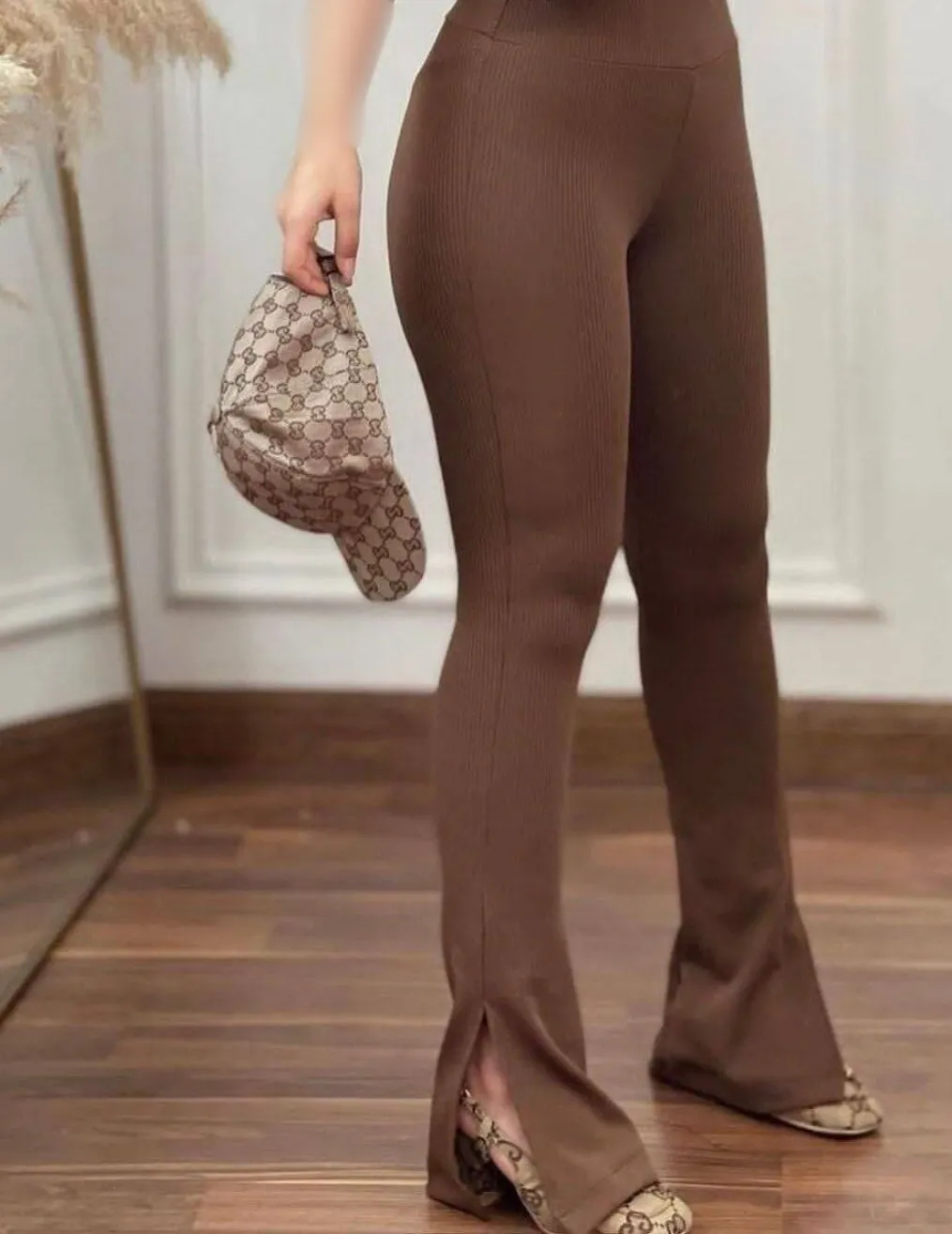 لگ کبریتی دمپا چاکدار زنانه