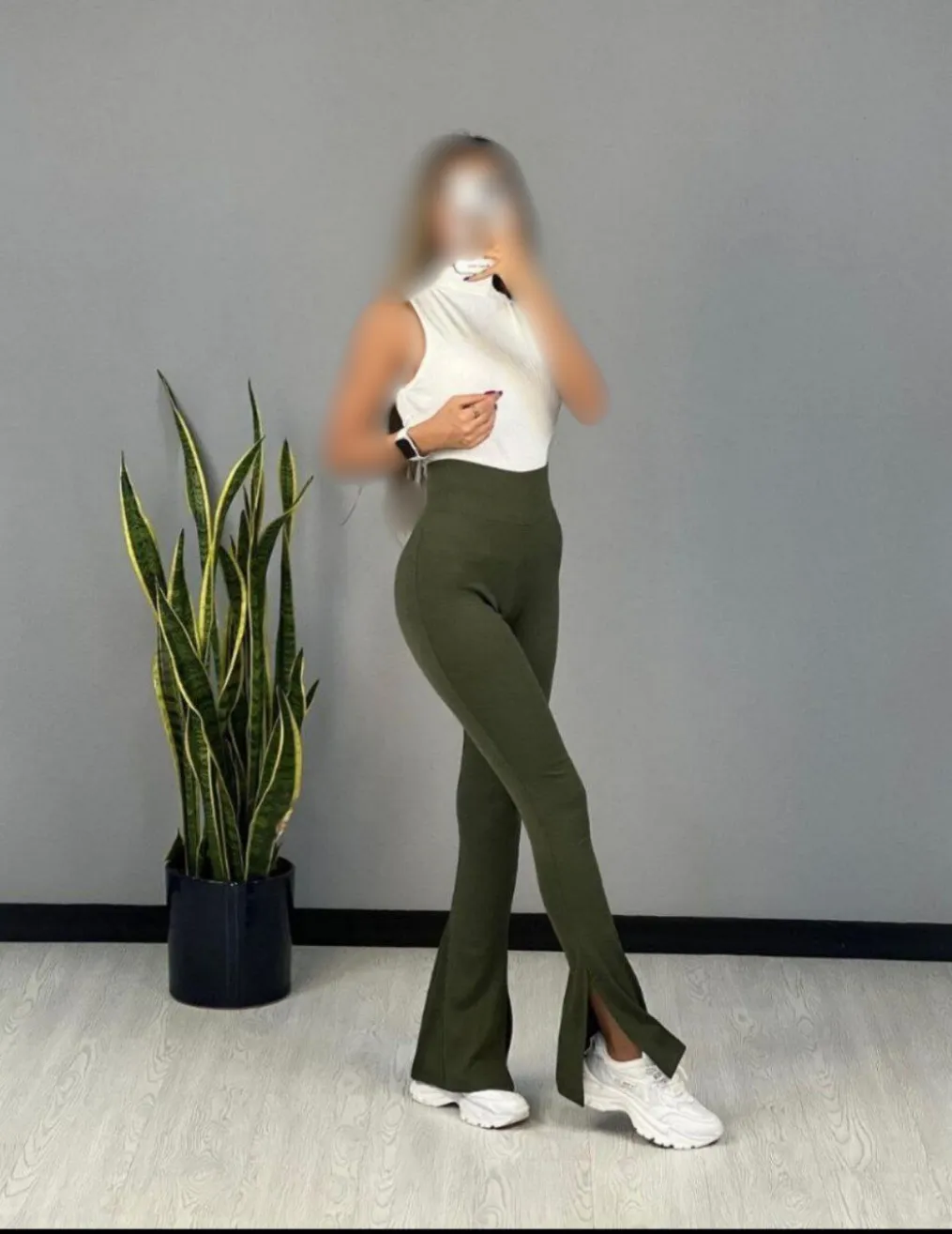 لگ کبریتی دمپا چاکدار زنانه