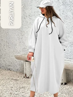 هودی لانگ کمر پانچی زنانه