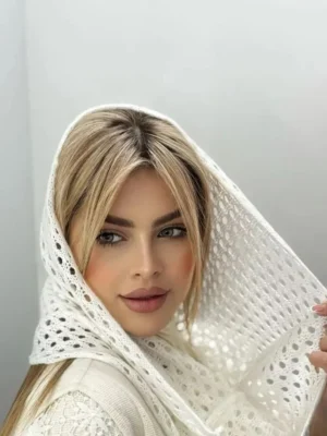 شال رینگی قلاب بافی