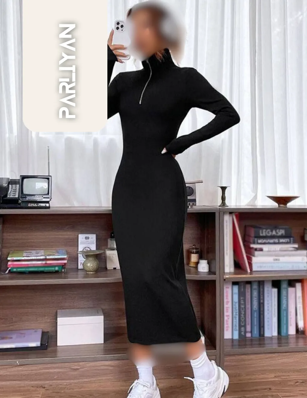 پیراهن جلو زیپدار فانریپ زنانه پارلین | PA397 - Image 3